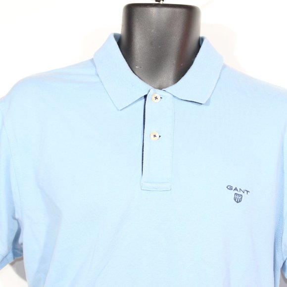 Gant Polo Shirt Large Blue Mens - Picture 2 of 13